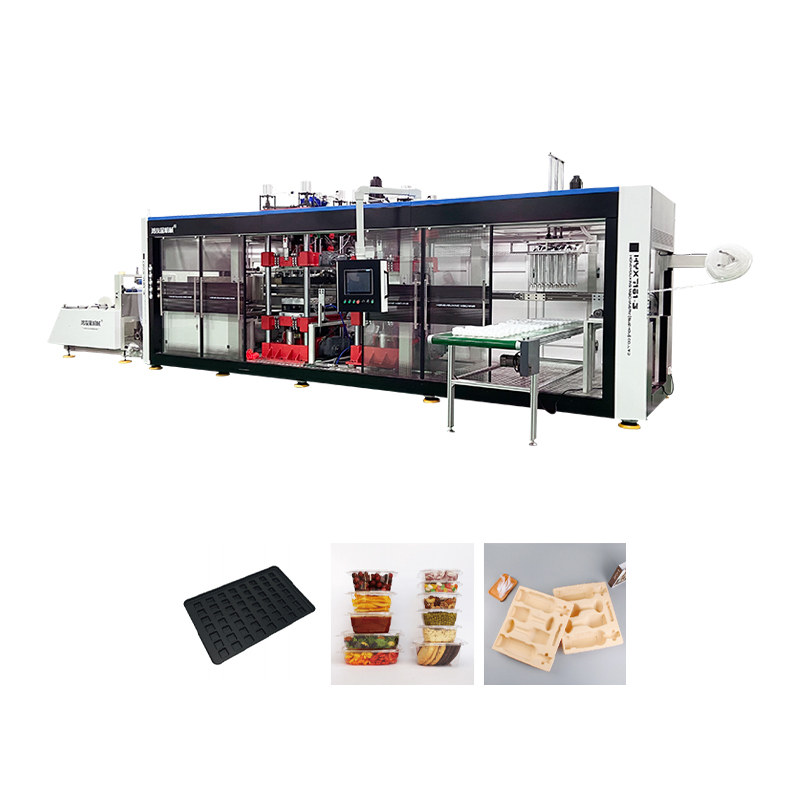 HYX-7161 Pression positive et négative entièrement automatique 3 stations Thermoforming Machine