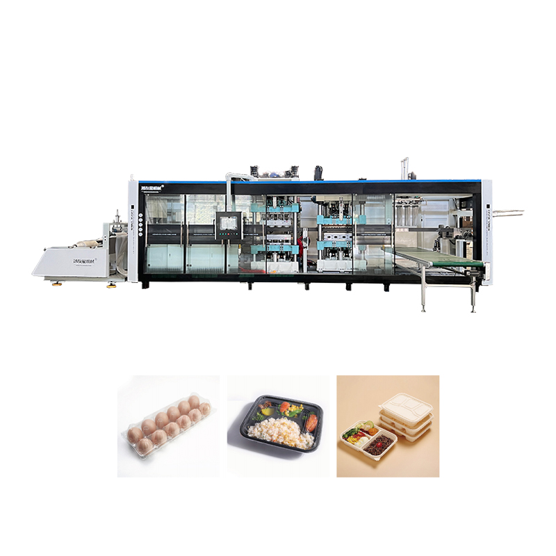 HYX-7185 Pression positive et négative entièrement automatique 3 stations Thermoforming Machine
