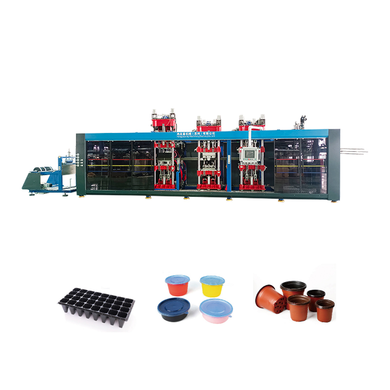 HYX-7161 Pression positive et négative entièrement automatique 4 stations Machine de thermoformage