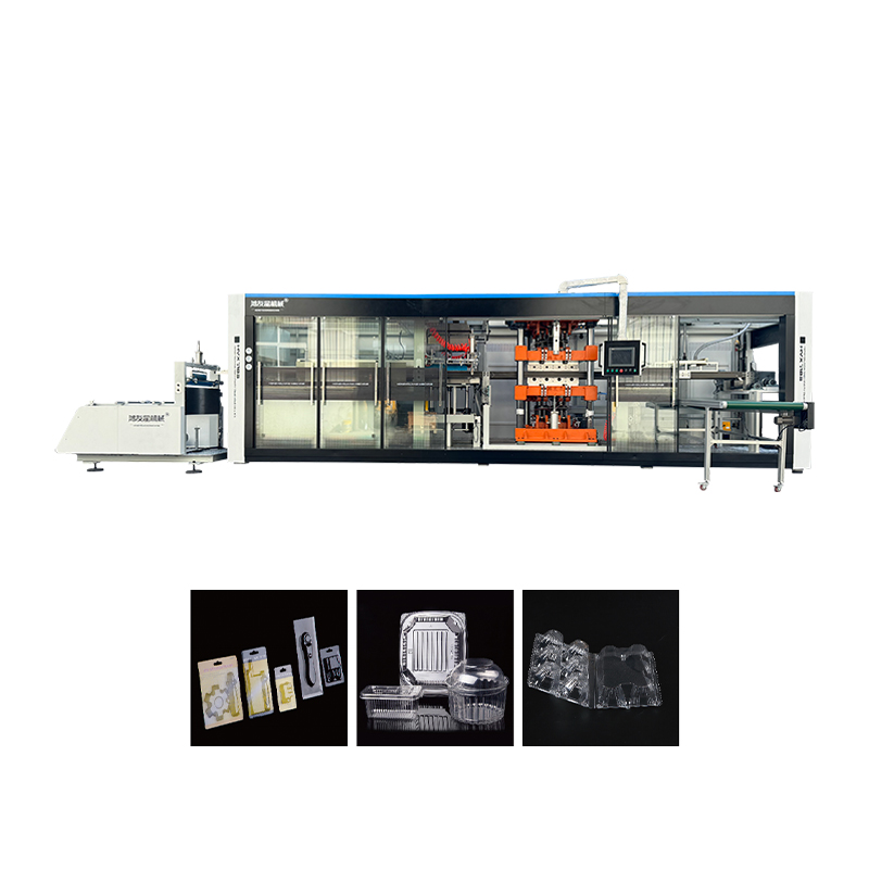 Machine de formation de formage à vide en plastique Forming / Cuting / Stacking Full